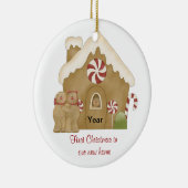 Eerste Kerstmis in ons nieuwe thuis Keramisch Ornament (Rechts)