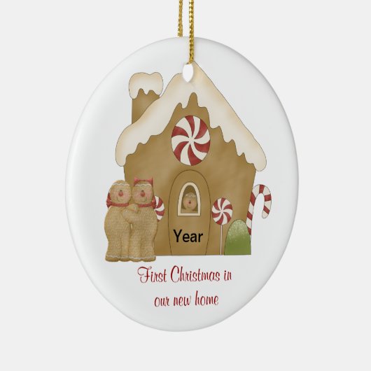 Eerste Kerstmis in ons nieuwe thuis Keramisch Ornament (Rechts)