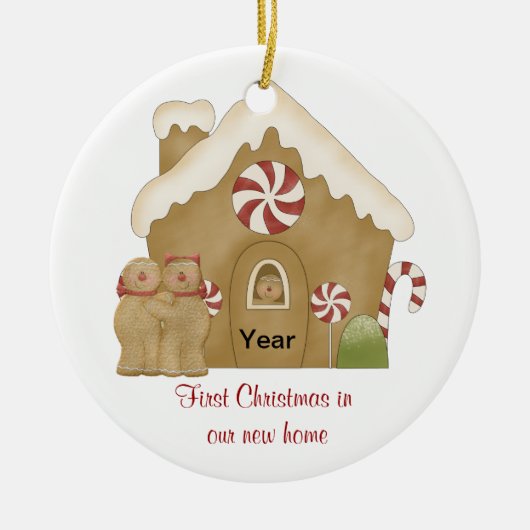 Eerste Kerstmis in ons nieuwe thuis Keramisch Ornament (Voorkant)