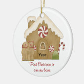 Eerste Kerstmis in ons nieuwe thuis Keramisch Ornament (Links)