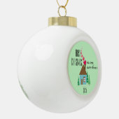 Eerste Kerstmis in ons nieuwe thuis Keramische Bal Ornament (Links)