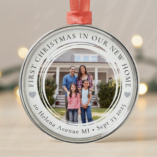 Eerste Kerstmis in ons nieuwe thuis Metalen Ornament