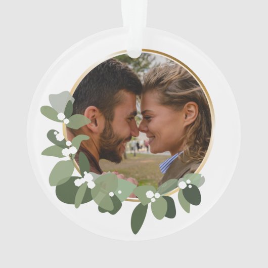 Eerste Kerstmis in ons nieuwe thuis | Monogram Wre Ornament (achterkant)