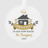 Eerste Kerstmis in ons nieuwe thuis Ornament (voorkant)