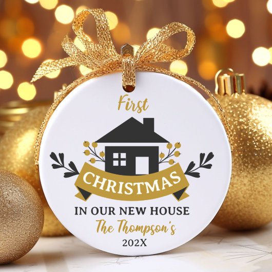 Eerste Kerstmis in ons nieuwe thuis Ornament