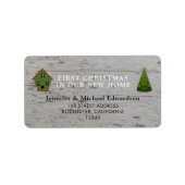 Eerste Kerstmis in ons nieuwe thuisadres Etiket (Voorkant)