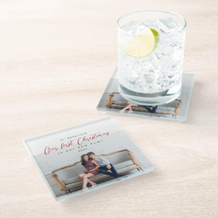 Eerste Kerstmis in ons nieuwe thuisadres Glazen Onderzetter