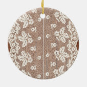 Eerste Kerstmis in ons nieuwe  thuishout Keramisch Ornament (Achterkant)