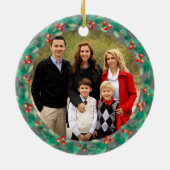 Eerste Kerstmis in ons nieuwe thuishuis foto Keramisch Ornament (Achterkant)