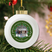 Eerste Kerstmis in ons nieuwe thuishuis foto Keramische Bal Ornament