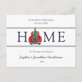 Eerste Kerstmis in ons nieuwe thuiskerstfeest Briefkaart (Voorkant)