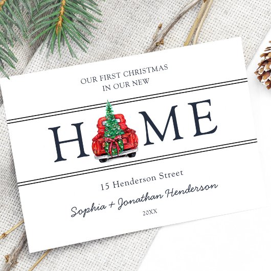 Eerste Kerstmis in ons nieuwe thuiskerstfeest Briefkaart