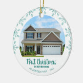 Eerste Kerstmis in onze New Home Foto Keramisch Ornament (Links)