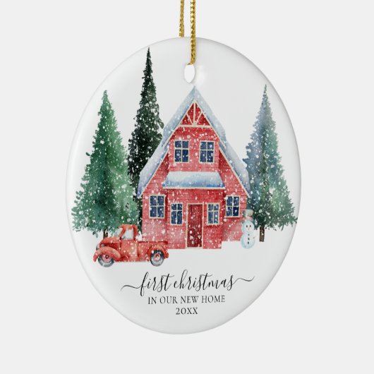 Eerste Kerstmis in onze New Home Ornament (Rechts)