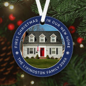 Eerste Kerstmis in onze nieuwe aangepaste foto van Ornament