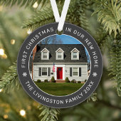 Eerste Kerstmis in onze nieuwe, aangepaste homefoo Ornament