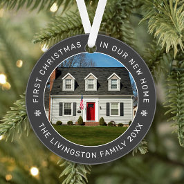 Eerste Kerstmis in onze nieuwe, aangepaste homefoo Ornament