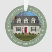 Eerste Kerstmis in onze nieuwe, aangepaste homepag Ornament (voorkant)