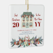 Eerste Kerstmis in onze nieuwe familie thuis. Keramisch Ornament (Rechts)