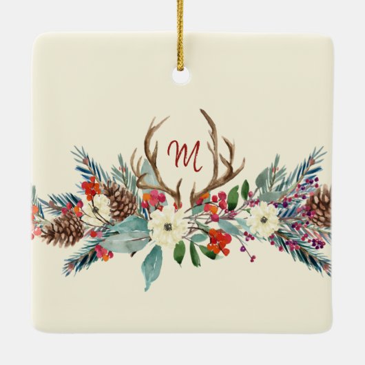 Eerste Kerstmis in onze nieuwe familie thuis. Keramisch Ornament (Achterkant)