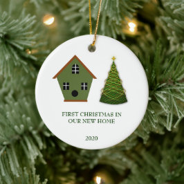 Eerste Kerstmis in onze nieuwe Home Christmas Keramisch Ornament