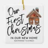 Eerste Kerstmis in onze nieuwe homefocraten Keramisch Ornament (Voorkant)
