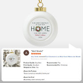 Eerste Kerstmis in onze Nieuwe Huis Waterverf Kran Keramische Bal Ornament