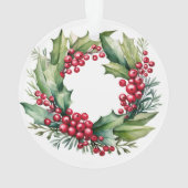 Eerste Kerstmis in onze Nieuwe Huis Waterverf Kran Ornament (achterkant)