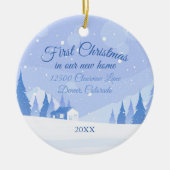 Eerste Kerstmis in onze nieuwe thuisbasis Keramisch Ornament (Voorkant)