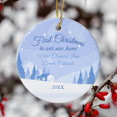 Eerste Kerstmis in onze nieuwe thuisbasis Keramisch Ornament