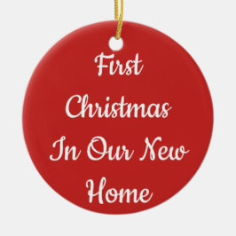 Eerste Kerstmis in onze nieuwe thuisversiering Keramisch Ornament