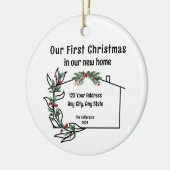 Eerste Kerstmis in onze nieuwe thuisversiering Keramisch Ornament (Links)