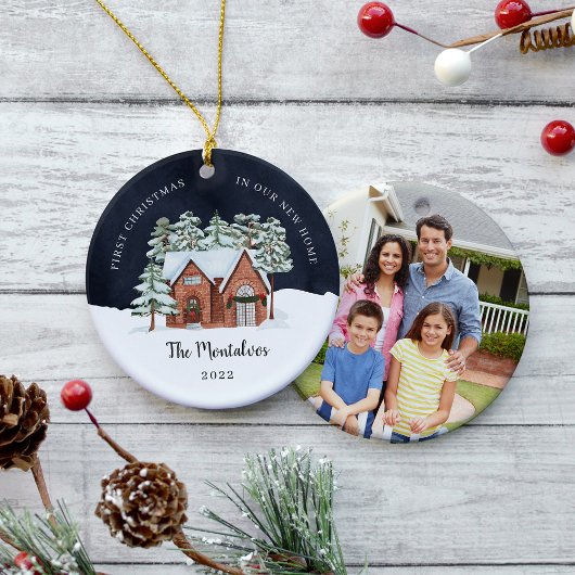 Eerste Kerstmis in onze nieuwe thuiszaal Keramisch Ornament