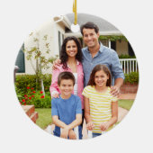 Eerste Kerstmis in onze nieuwe thuiszaal Keramisch Ornament (Achterkant)