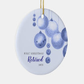 Eerste Kerstmis in ruste Aangepaste Kerstmis Baubl Keramisch Ornament (Rechts)