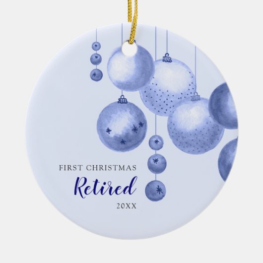 Eerste Kerstmis in ruste Aangepaste Kerstmis Baubl Keramisch Ornament (Voorkant)