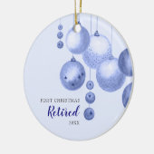 Eerste Kerstmis in ruste Aangepaste Kerstmis Baubl Keramisch Ornament (Links)