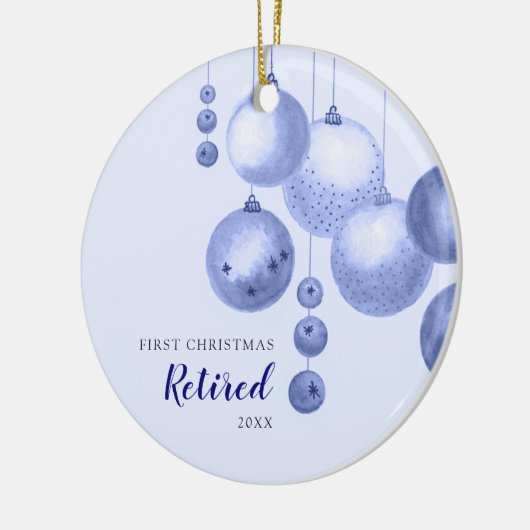 Eerste Kerstmis in ruste Aangepaste Kerstmis Baubl Keramisch Ornament (Links)