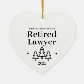 Eerste Kerstmis: in ruste getreden advocaat Keramisch Ornament (Voorkant)