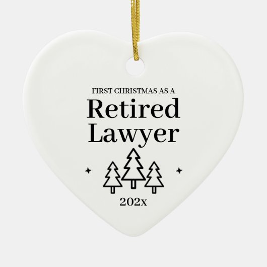 Eerste Kerstmis: in ruste getreden advocaat Keramisch Ornament (Voorkant)