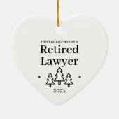 Eerste Kerstmis: in ruste getreden advocaat Keramisch Ornament (Achterkant)