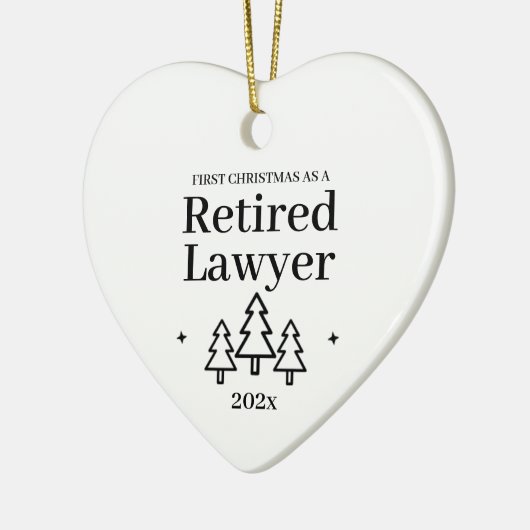 Eerste Kerstmis: in ruste getreden advocaat Keramisch Ornament (Links)