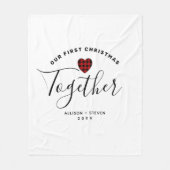 Eerste Kerstmis in samenwerking met Rustic, op maa Fleece Deken (Voorkant)