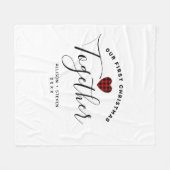 Eerste Kerstmis in samenwerking met Rustic, op maa Fleece Deken (Voorkant (Horizontaal))