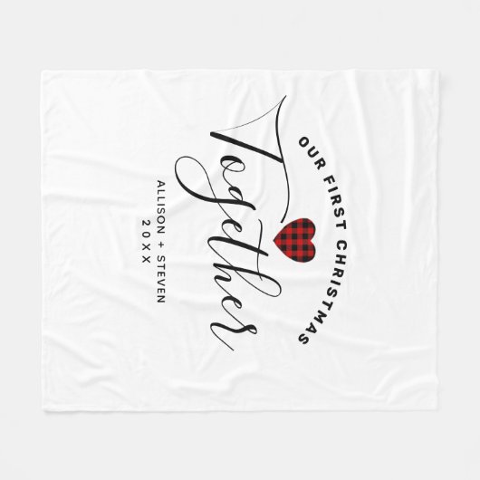 Eerste Kerstmis in samenwerking met Rustic, op maa Fleece Deken (Voorkant (Horizontaal))