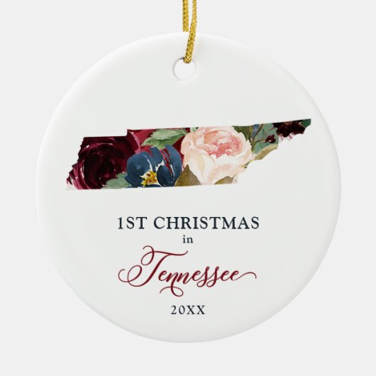 Eerste Kerstmis in Tennessee - Persoonlijk nieuw s Keramisch Ornament (Voorkant)