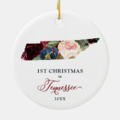 Eerste Kerstmis in Tennessee - Persoonlijk nieuw s Keramisch Ornament (Achterkant)