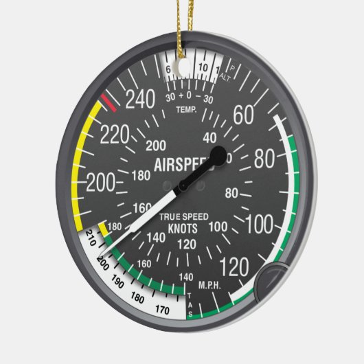 Eerste Kerstmis is een piloot Keramisch Ornament (Links)