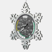 Eerste Kerstmis is een piloot Tin Sneeuwvlok Ornament (Rechts)