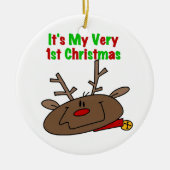 Eerste Kerstmis Keramisch Ornament (Voorkant)